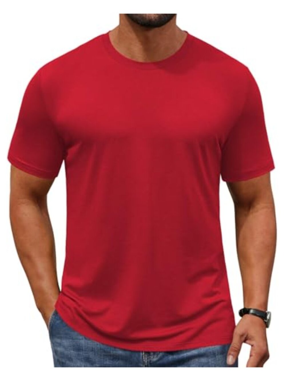 Men's Classic Fit Short Sleeve Crew Neck T-Shirt Casual Basic Tee
